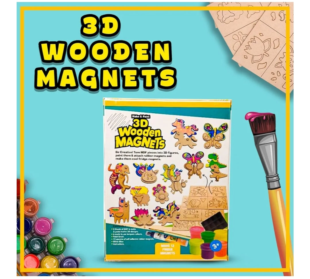 3D Wooden Magnets